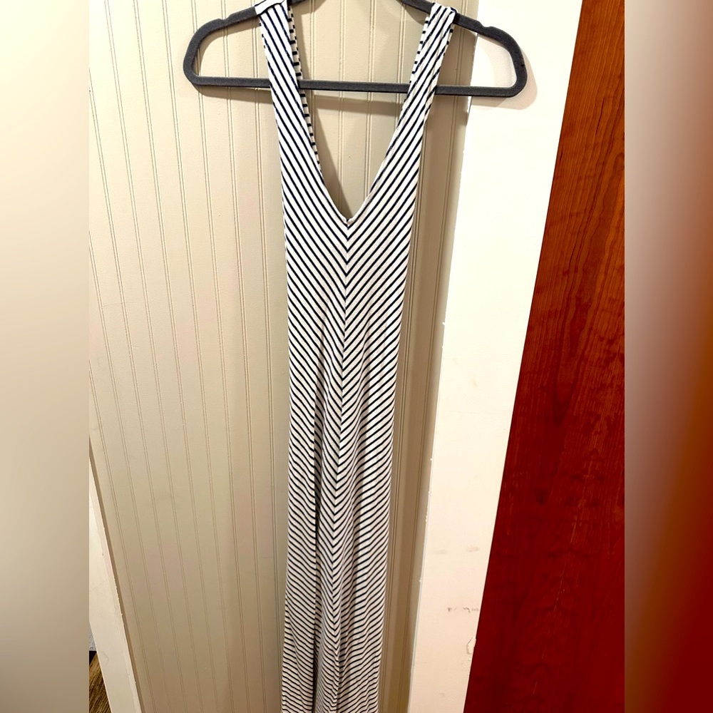 Striped bodycon maxi dress